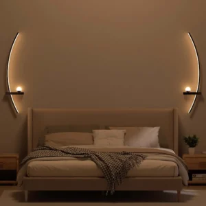 2pcs Adjustable LED Wall Sconce, 31.5" Arched Metal Bedside Lamp